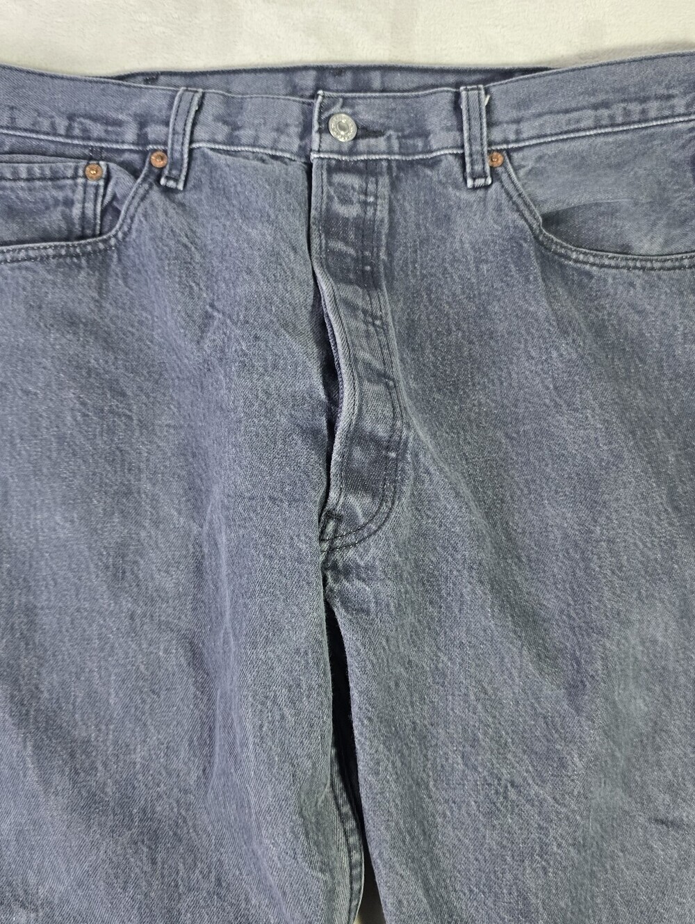 VTG Y2K Levi’s 501 XX Black Jeans Actual Sz 36x28 Classic Button Fly Design - Picture 3 of 11